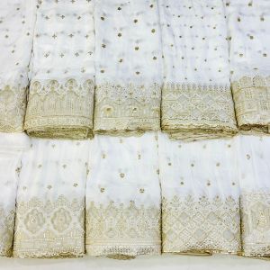 Natural Crepe Cutwork Jarry + Siqunce Embroiderey