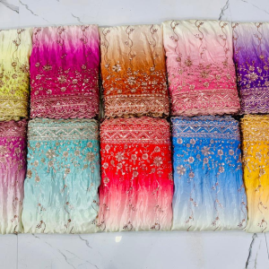 HO Silk Handwork Beads Daman with Dupatta